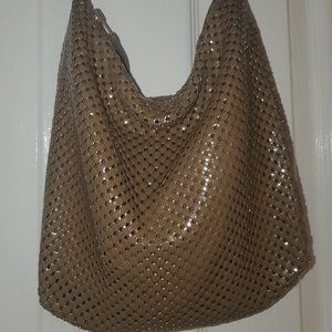 Vintage 70-80s Whiting & Davis Tan Mesh Bag